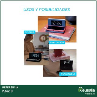 Ksix despertador digital carga rápida inalámbrica