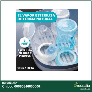 Chicco esterilizador vapor microondas biberones