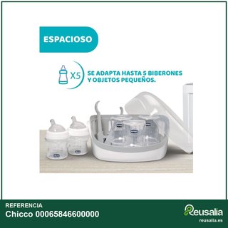 Chicco esterilizador vapor microondas biberones