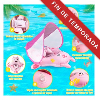 Flotador bebé con sombrilla protección UV