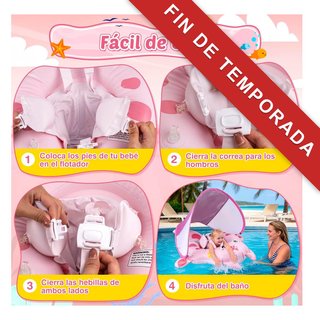 Flotador bebé con sombrilla protección UV