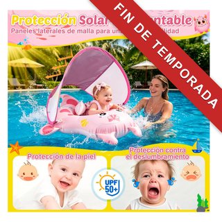 Flotador bebé con sombrilla protección UV