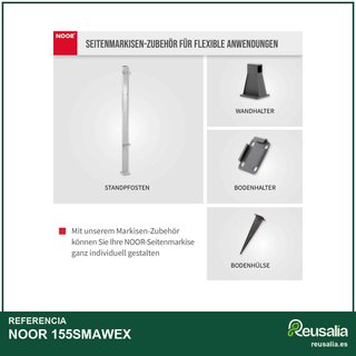NOOR soporte pared toldo lateral montaje