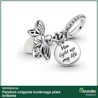 Pandora colgante luciérnaga plata brillante