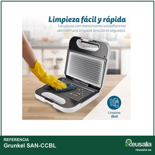 Grunkel SAN-CCBL sandwichera grill doble corte