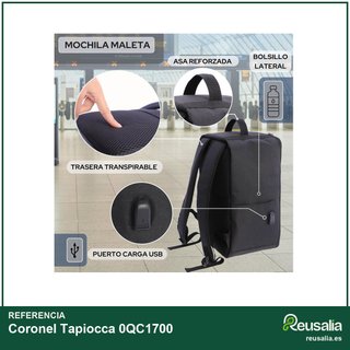 Coronel Tapioca mochila viaje cabina 40x20x25