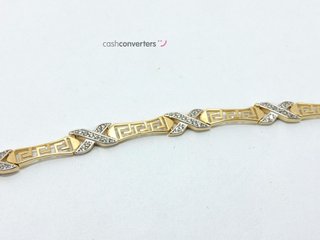 pulsera oro 18k con piedra con circonita
