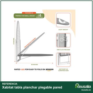 Xabitat tabla planchar plegable pared