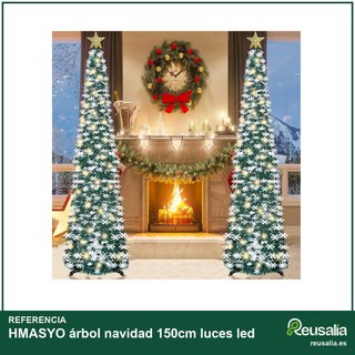 HMASYO árbol navidad 150cm luces led