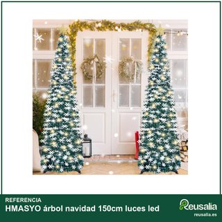 HMASYO árbol navidad 150cm luces led