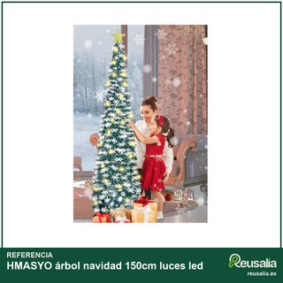 HMASYO árbol navidad 150cm luces led