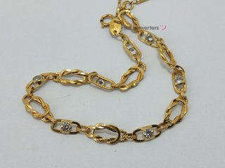 pulsera oro 18k con piedra con circonita