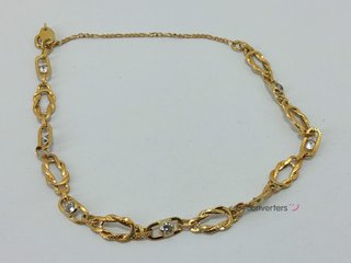 pulsera oro 18k con piedra con circonita