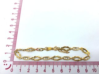 pulsera oro 18k con piedra con circonita