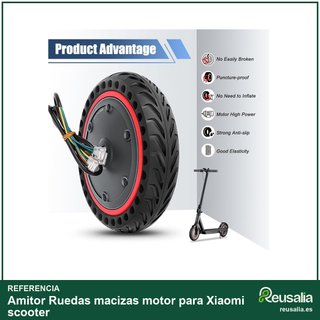 Ruedas macizas motor para Xiaomi scooter