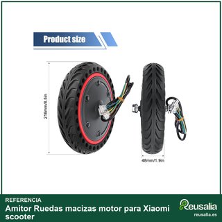 Ruedas macizas motor para Xiaomi scooter