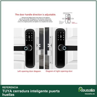 TUYA cerradura inteligente puerta huellas