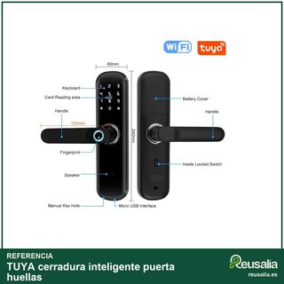 TUYA cerradura inteligente puerta huellas