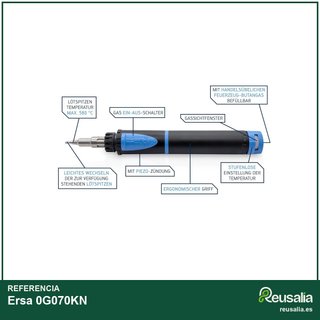 Ersa Soldador de gas 0G070KN 75W