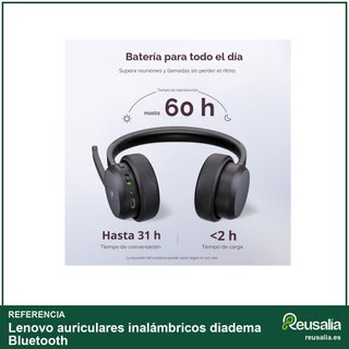 Lenovo auriculares inalámbricos diadema Bluetooth