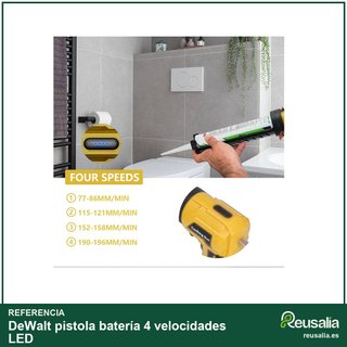 DeWalt pistola batería 4 velocidades LED