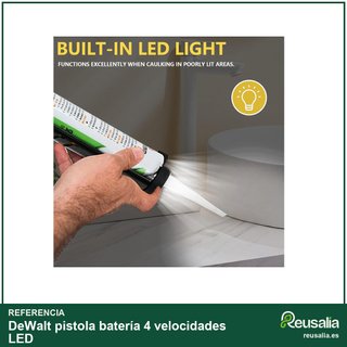 DeWalt pistola batería 4 velocidades LED