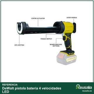 DeWalt pistola batería 4 velocidades LED