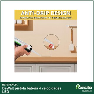 DeWalt pistola batería 4 velocidades LED