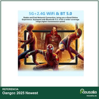 Oangcc 2025 Newest 128GB Negro Tablet Android 13