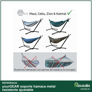yourGEAR soporte hamaca metal resistente ajustable