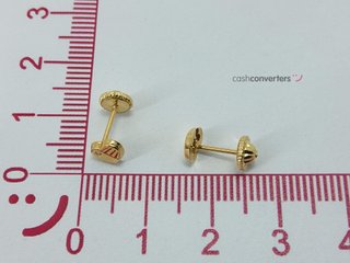 pendientes oro 18k con piedra con circonita