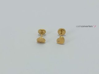 pendientes oro 18k con piedra con circonita