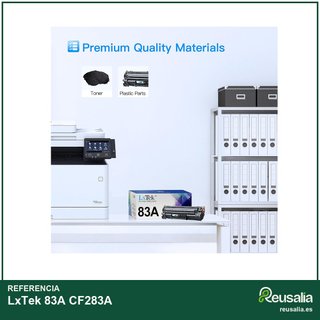 LxTek 83A CF283A Tóner negro compatible para HP