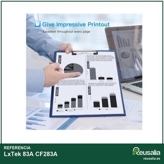 LxTek 83A CF283A Tóner negro compatible para HP