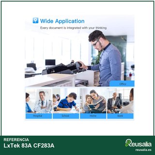 LxTek 83A CF283A Tóner negro compatible para HP