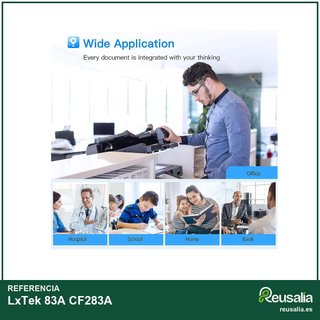 LxTek 83A CF283A Tóner negro compatible para HP