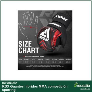 RDX Guantes híbridos MMA competición sparring