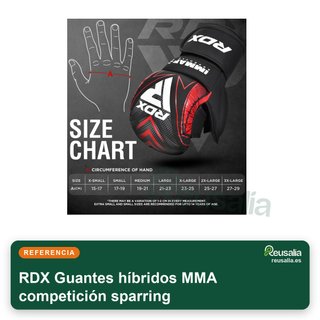 RDX Guantes híbridos MMA competición sparring