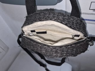 Bolso bandolera circular rafia