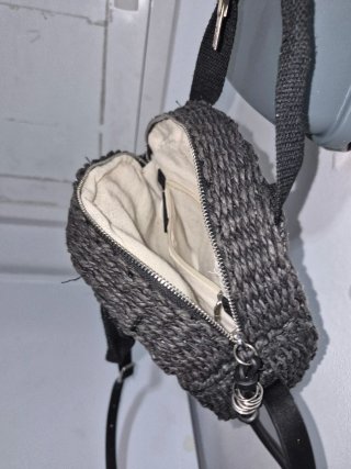 Bolso bandolera circular rafia