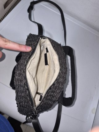 Bolso bandolera circular rafia