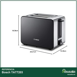 Bosch TAT7203 tostador compacto acero inoxidable