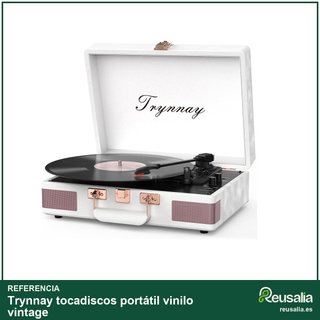 Trynnay tocadiscos portátil vinilo vintage