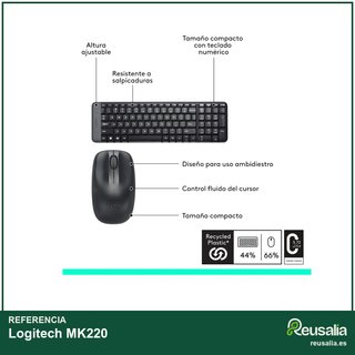Logitech MK220 teclado y ratón inalámbrico