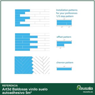 Baldosas vinilo suelo autoadhesivo 5m²