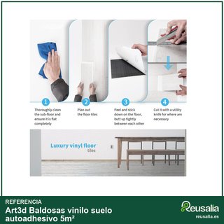 Baldosas vinilo suelo autoadhesivo 5m²