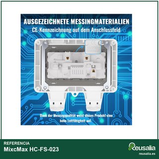 Enchufe Exterior Estanco IP66 con Interruptor