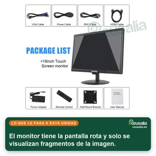 - Suprlipy monitor táctil capacitivo 19 pulgadas