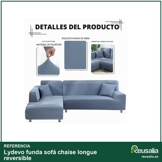 Lydevo funda sofá chaise longue reversible