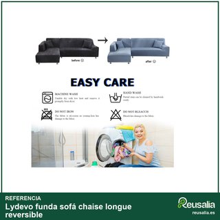 Lydevo funda sofá chaise longue reversible